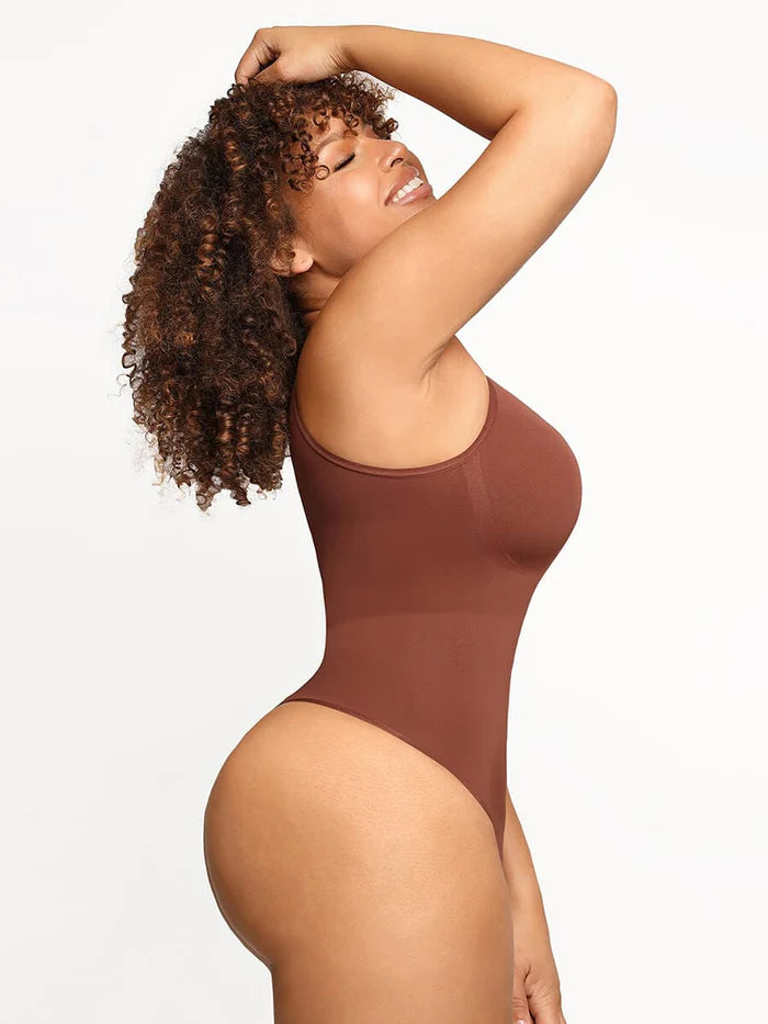 Seamless Second Skin Feel (Outer Crew) Thong Design Bodysuit 🌿 Eco-friendly