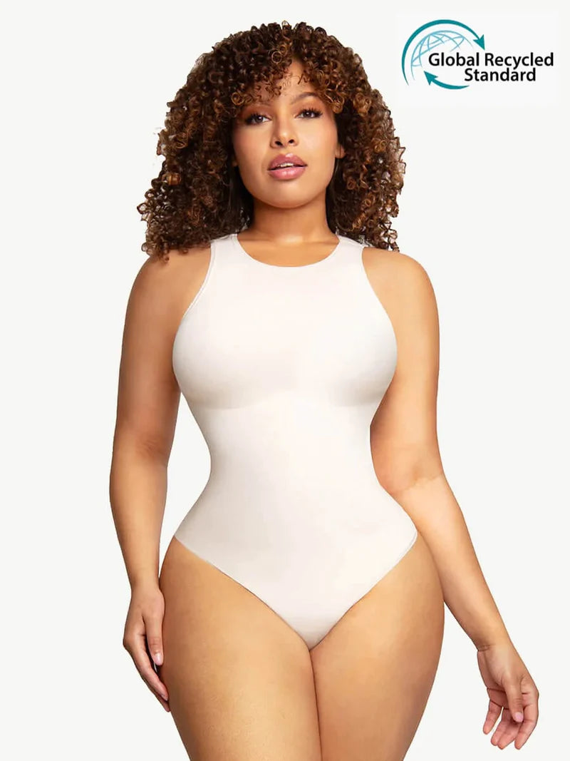 Seamless Second Skin Feel (Outer Crew) Thong Design Bodysuit 🌿 Eco-friendly