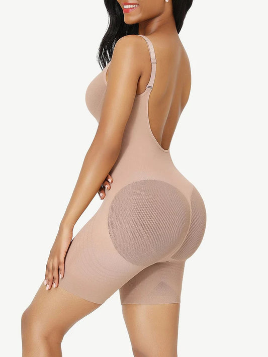 Seamless Low Back Body Shaper with Tummy Control Technology