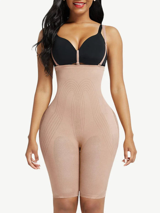 Seamless Body Shaper with Mesh Booty Design 3 Adjustable/Removable Straps Lycra Materials