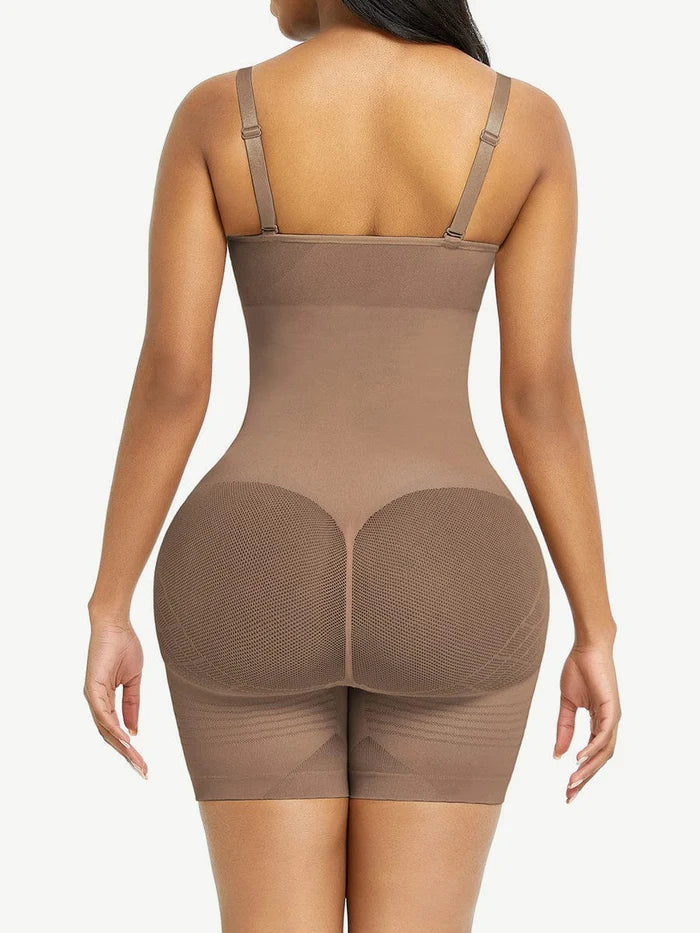 Seamless Breathable Body Shaper with Mesh Booty and Tummy Control Technology