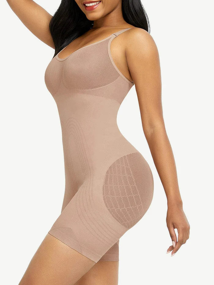 Seamless Breathable Body Shaper with Mesh Booty and Tummy Control Technology