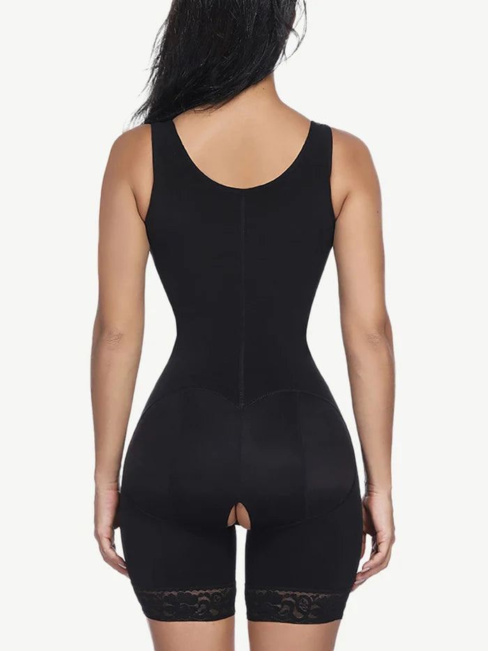 Three Layer Body Shaper with Three Row Hook and Eye Support